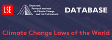Climate Change Laws of the World database (LSE, Grantham Institute)