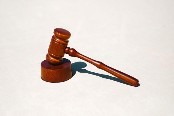 A court room judge's gavel